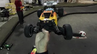 Head On Collision with TEKNO EB410.2 in 4WD Buggy Racing - Netcruzer RC