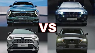 2022 kia sportage vs toyota rav4, 2022 hyundai tucson, 2022 mazda cx 5, kia sportage, hyundai tucson