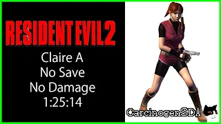 Resident Evil 2 (PSX) No Save, No Damage - Claire A - (1:25:14) [Commentated]