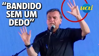 Bolsonaro diz que Lula defende bandido que rouba "celular de mulher"