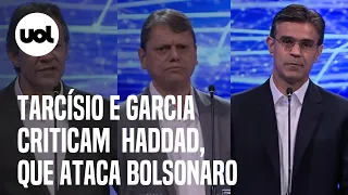Tarcísio e Garcia criticam Haddad, que responde atacando Bolsonaro