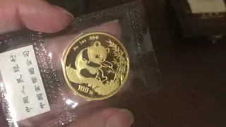 1994 Gold panda coin 1 oz