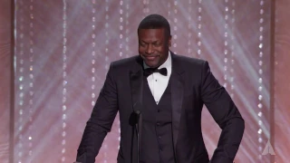Chris Tucker honors Jackie Chan at the 2016 Governors Awards