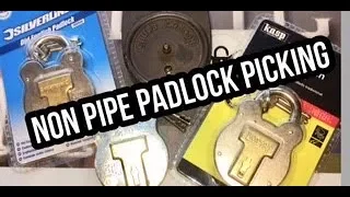 🇬🇧 UK Lockpickers Picking Non Pipe Padlocks Out The Packet, Kasp,Silverline,Chubb Battleship