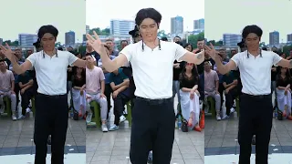 Michael Jackson Dance Imitation Show 2024! Caijun is my teacher and my brother! #Space walk  #MJ