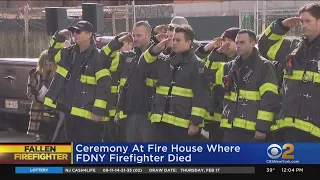 Ceremony at Queens firehouse where FDNY firefighter Jesse Gerhard died