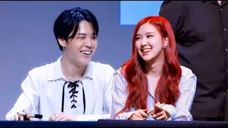 JIMIN and ROSÉ (JIROSE) at fansigning | my biggest UWU popped out