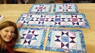 Donna's FREE PATTERN! 2 Charm Packs = 4 Placemats AND Table Runner!