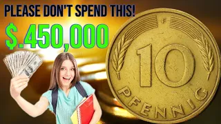 👉$450,000.00👈 DO YOU HAVE IT ! Rare and Expensive Error Coin 10 Pfennig Germany worth big money