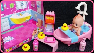 6 Minutes Satisfying with Unboxing Cute Baby Bathtub Set ASMR ( No Music)