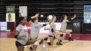 Serving progression drill--tossing in front of serving shoulder