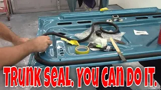 Installing a new trunk seal in a classic Mustang. Jade part 72