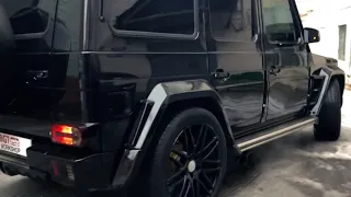 Mercedes Benz G W463 Brabus g800 install big monitor 8* установка большого монитора