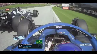 Overtaking Fernando Alonso Scolding Yuki Tsunoda