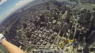 Engineer Climbs One World Trade Center Spire