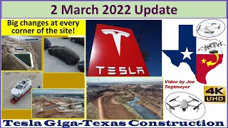 Tesla Gigafactory Texas 2 March 2022 Cyber Truck & Model Y Factory Construction Update (07:15AM)