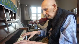Someone to Watch Over Me - 96歳 96 year old piano violin  Social Bubble Jazz ソーシャルバブルジャズ