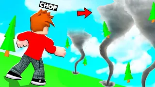 RUNNING FROM THE BIGGEST TORNADO EVER IN ROBLOX