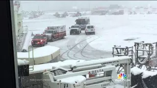 Delta Plane Skids Off Runway At LaGuardia Airport | NBC Nightly News