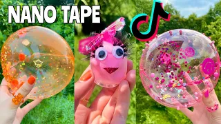 DIY NANO TAPE BALLOON & NANO TAPE SQUISHY Craft! 😱🫧  How to Make a Nano Tape Bubble Compilation