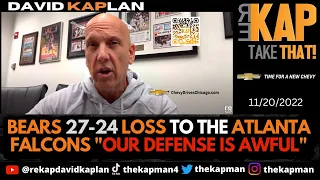 REKAP: 🏈 Chicago Bears 27-24 LOSS  to the Atlanta Falcons "Our Defense Is Awful"