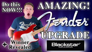 DO THIS!!! HUGE FENDER UPGRADE! Make a Mexican Strat play better than USA STRAT  + WINNER REVEAL