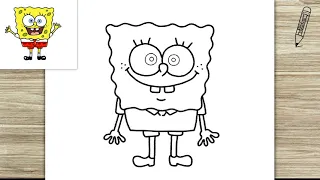 How to Draw SpongeBob, Step by Step | Easy Drawings