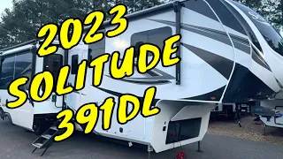 NEW 2023 GRAND DESIGN SOLITUDE 391DL 5th Wheel 2 full bath two bedroom Loft Dodd RV Walkthrough