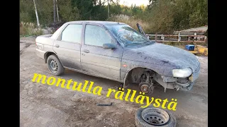 Montulla rallitusta peltoautoilla