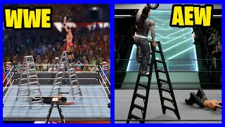 AEW Fight Forever vs. WWE 2K23 - Match Type Comparison