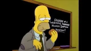 The Simpsons Homer teaches an Orange eating class