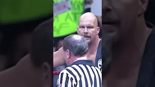 Stone Cold Steve Austin Getting Referee Earl Hebner Out The Way Of The Camera Shot