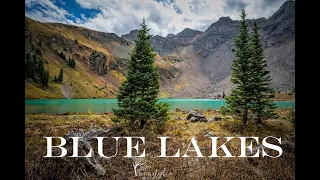 Hiking Blue Lakes, Mount Sneffels Wilderness area Colorado.  Fall in the San Juans. 2 Utah Hikers