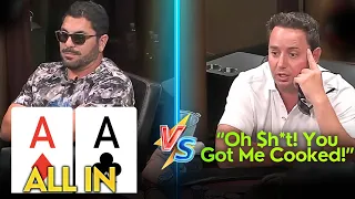 Massive Pot TAKEDOWN With POCKET ACES at LIVE Cash Game