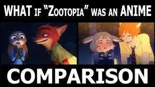 What if "Zootopia" was an anime (Comparison)