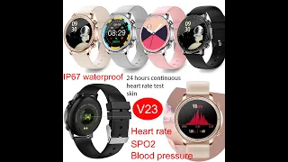 2020 New Luxury V23 Smart Watch with Accurate Heart Rate BPM SP02