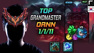 Ornn Top Build Kaenic Rookern Grasp of the Undying - LOL KR GrandMaster Patch 14.11