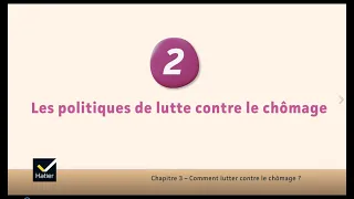 SES cours de Tle : les politiques de lutte contre le chômage