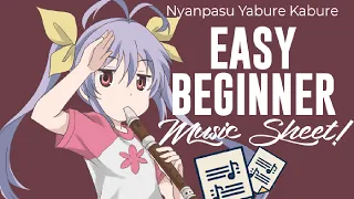 Non Non Biyori - "Nyanpasu Yabure Kabure" - Sheet Music for BEGINNERS