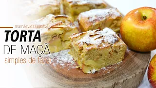 TORTA DE MAÇA SIMPLES DE FAZER E DELICIOSA