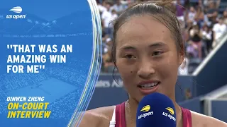 Qinwen Zheng On-Court Interview | 2023 US Open Round 4