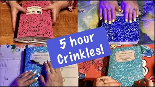 ASMR ~ 5 Hour CrinkleNotebook Mashup! (No talking) Compilation/remix of all Crinkle notebook videos!
