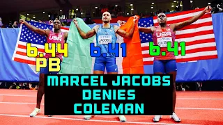 Lamont Marcel Jacobs finishes strong to win 60m  Championship