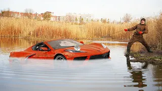 We Found Abandoned Supercar Underwater While Magnet Fishing!