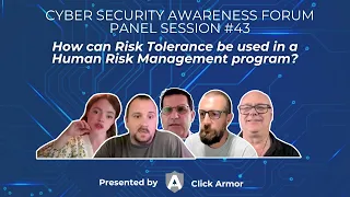 How can Risk Tolerance be used in a Human Risk Management program?