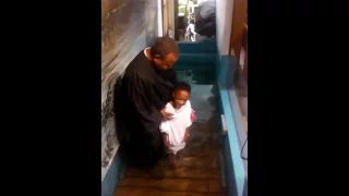 Kid Decides To Baptize Himself After Too Excited