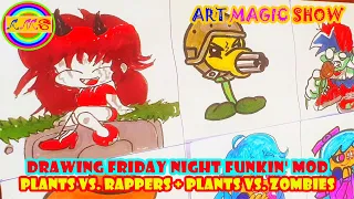 Drawing FRIDAY NIGHT FUNKIN' MOD - Plants VS. Rappers + Plants VS. Zombies / PVZ FNF #001