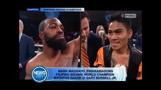 Mark Magsayo, pinakabagong Filipino Boxing World Champion matapos daigin si Gary Russell Jr.