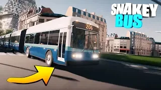 САМЫЙ ДЛИННЫЙ АВТОБУС В МИРЕ! УПРАВЛЯЮ АВТОБУСОМ В SNAKEYBUS