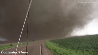 Tornado probe footage from Zorb on June 17, 2014 - Coleridge, NE wedge